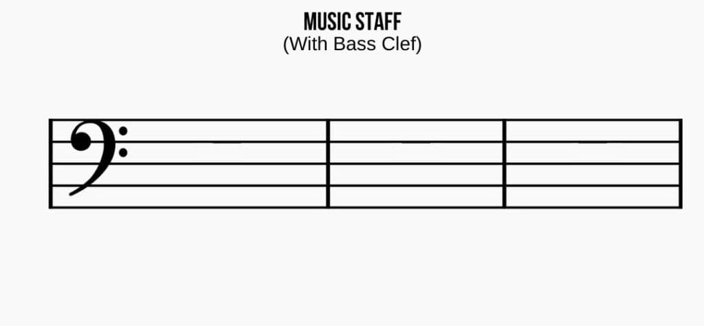 bass clef music staff