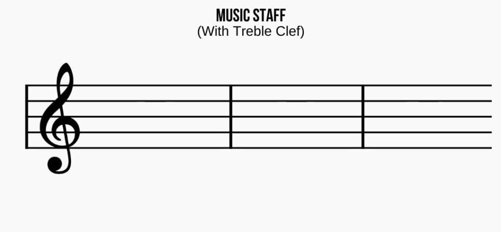 treble clef music staff